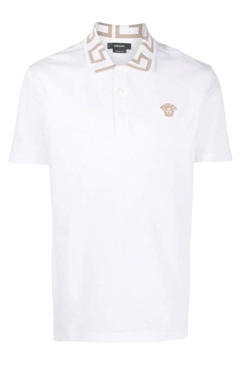 greek meander shirt versace|Versace greca collar polo shirt.